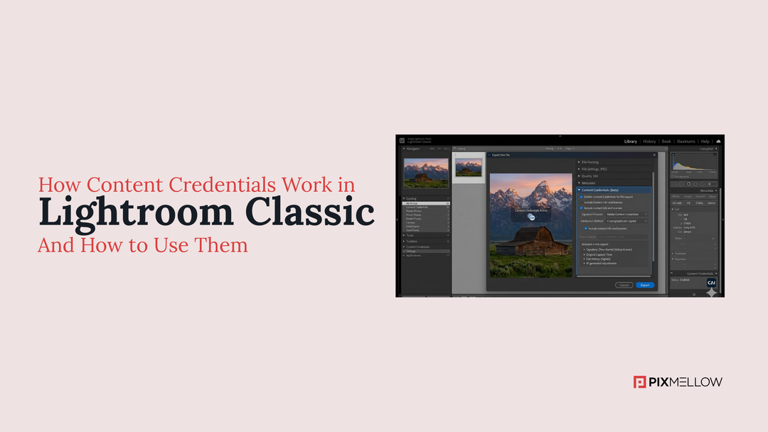 How Content Credentials Work in Lightroom Classic and How to Use Them