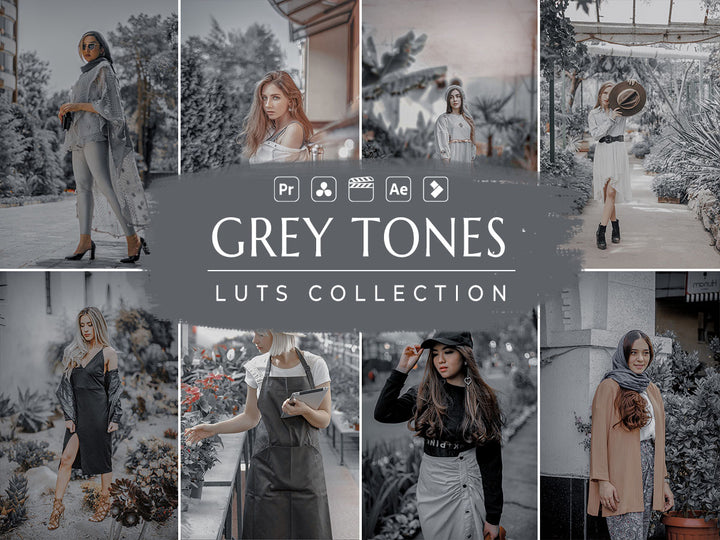 Grey Tones Video LUTs For After Effect, Premiere Pro, Final Cut Pro