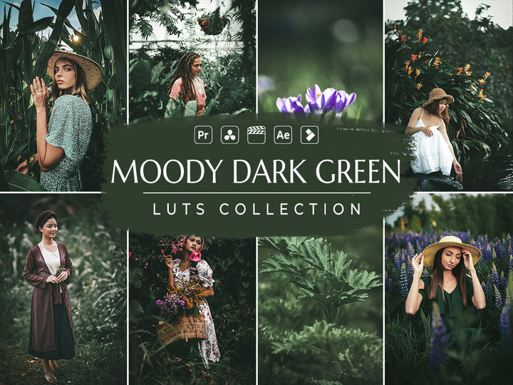 Moody Dark Green Video LUTs for Final Cut Pro, Premiere pro and Davinci Resolve