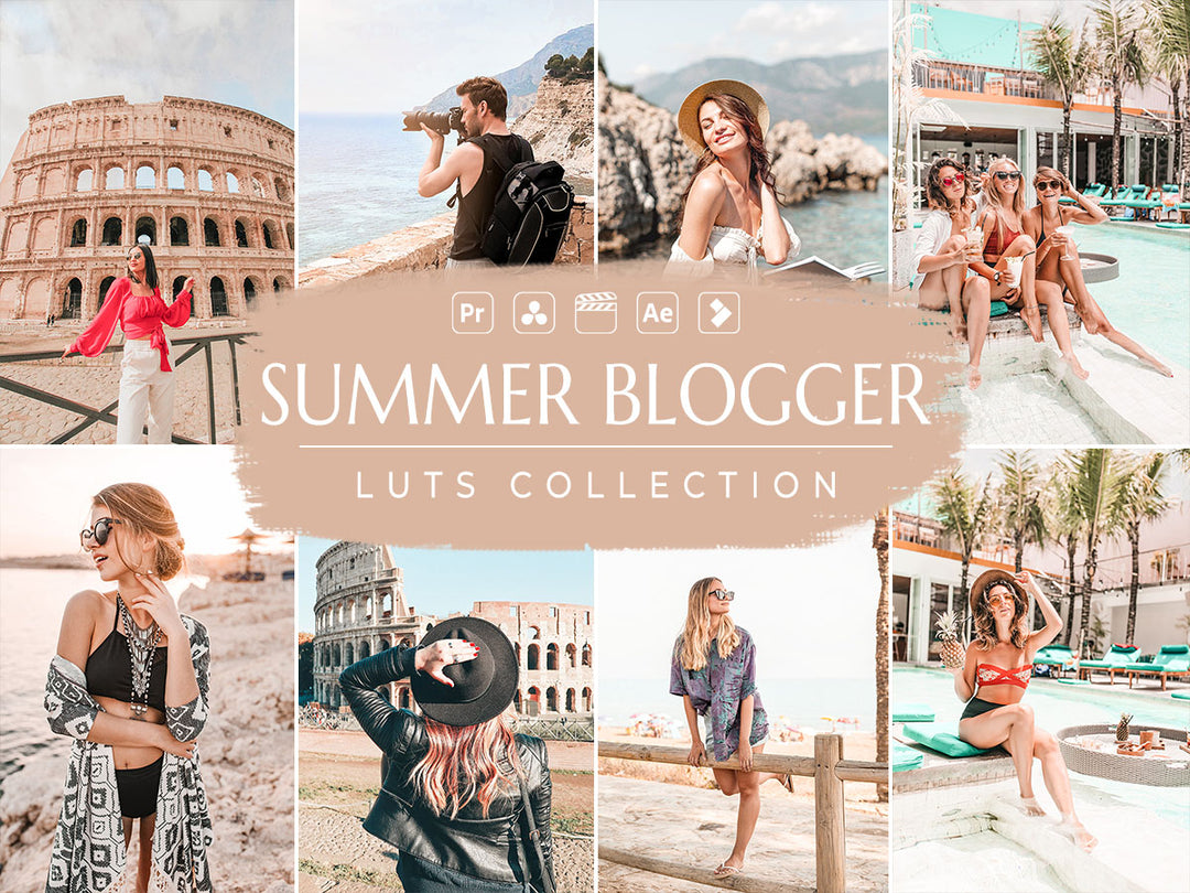 Summer Blogger Video LUTs for Final Cut Pro, Premiere pro and Davinci Resolve