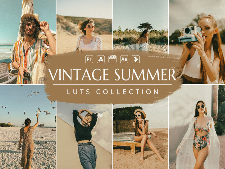 Vintage Summer Video LUTs Vol.02 for Final Cut Pro, Premiere pro and Davinci Resolve