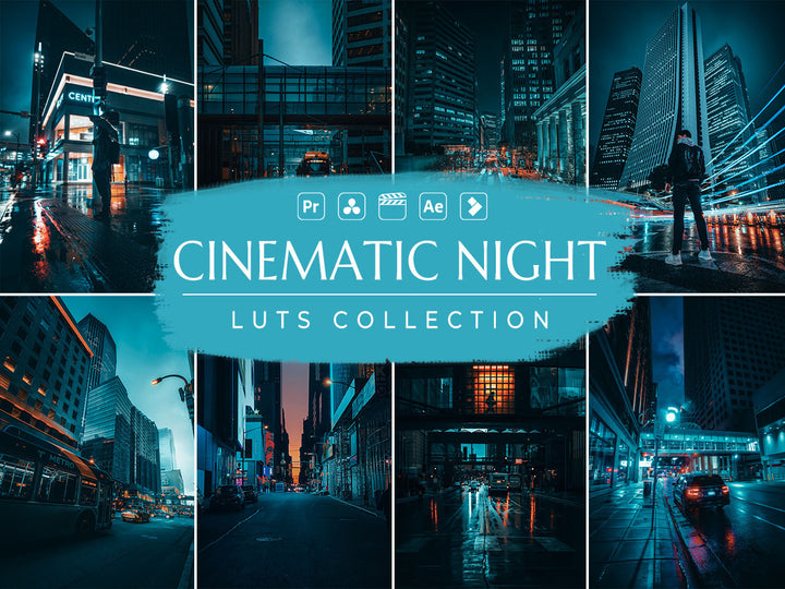 Cinematic Night Video LUTs for Final Cut Pro, Premiere pro and Davinci Resolve