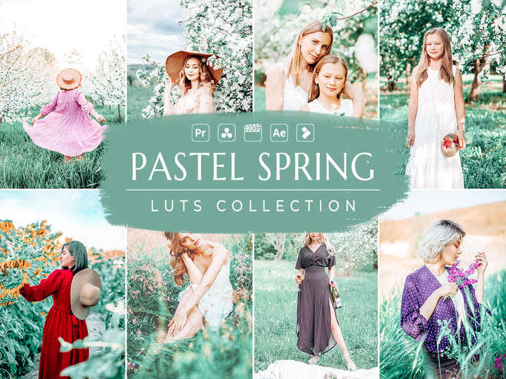 Pastel Spring Video LUTs for Final Cut Pro, Premiere pro and Davinci Resolve