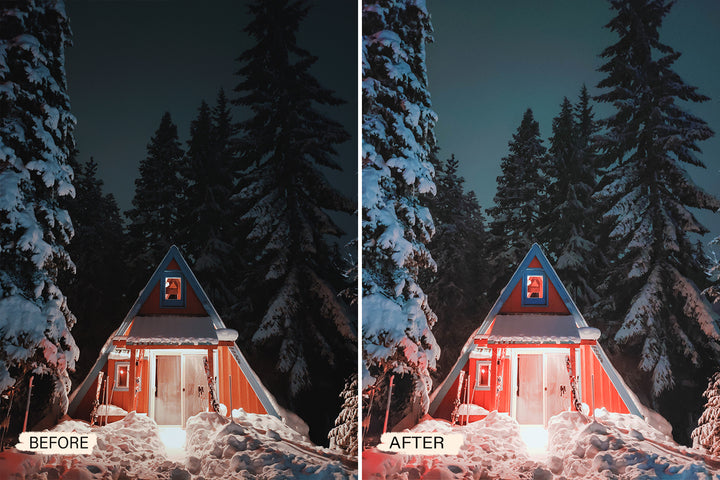 Winter Snowy Christmas Lightroom Mobile Presets | Pixmellow