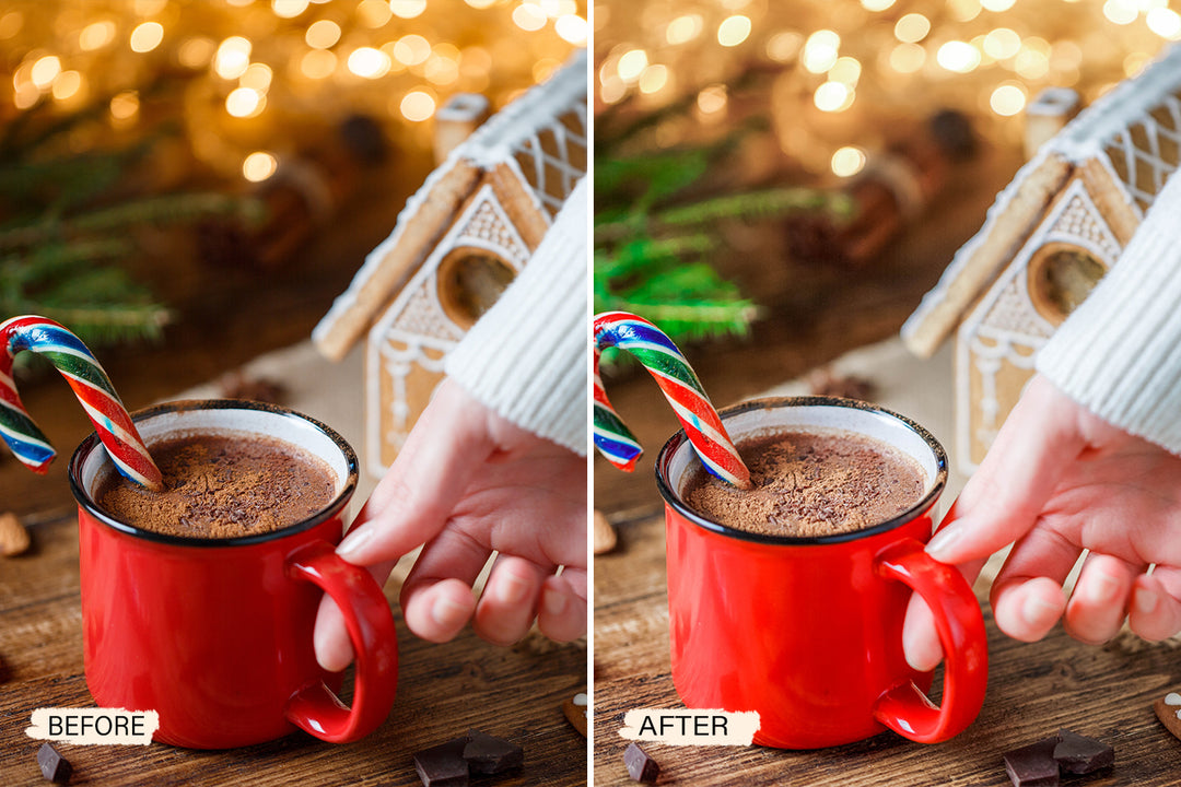 Winter Snowy Christmas Lightroom Mobile Presets | Pixmellow