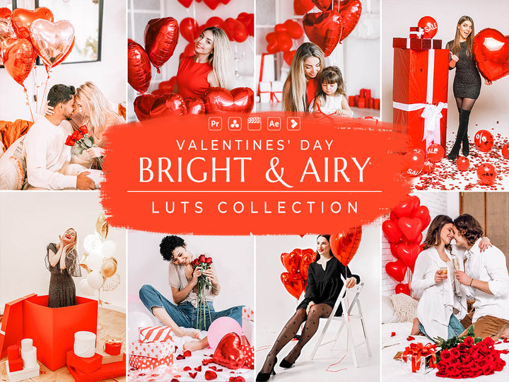 Valentines' Day Bright & Airy Video LUTs for Davinci Resolve