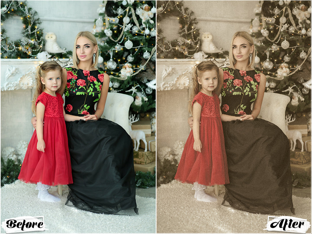 Vintage Christmas Lightroom Presets For Christmas Images