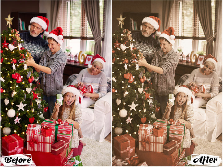 Vintage Christmas Lightroom Presets For Christmas Images