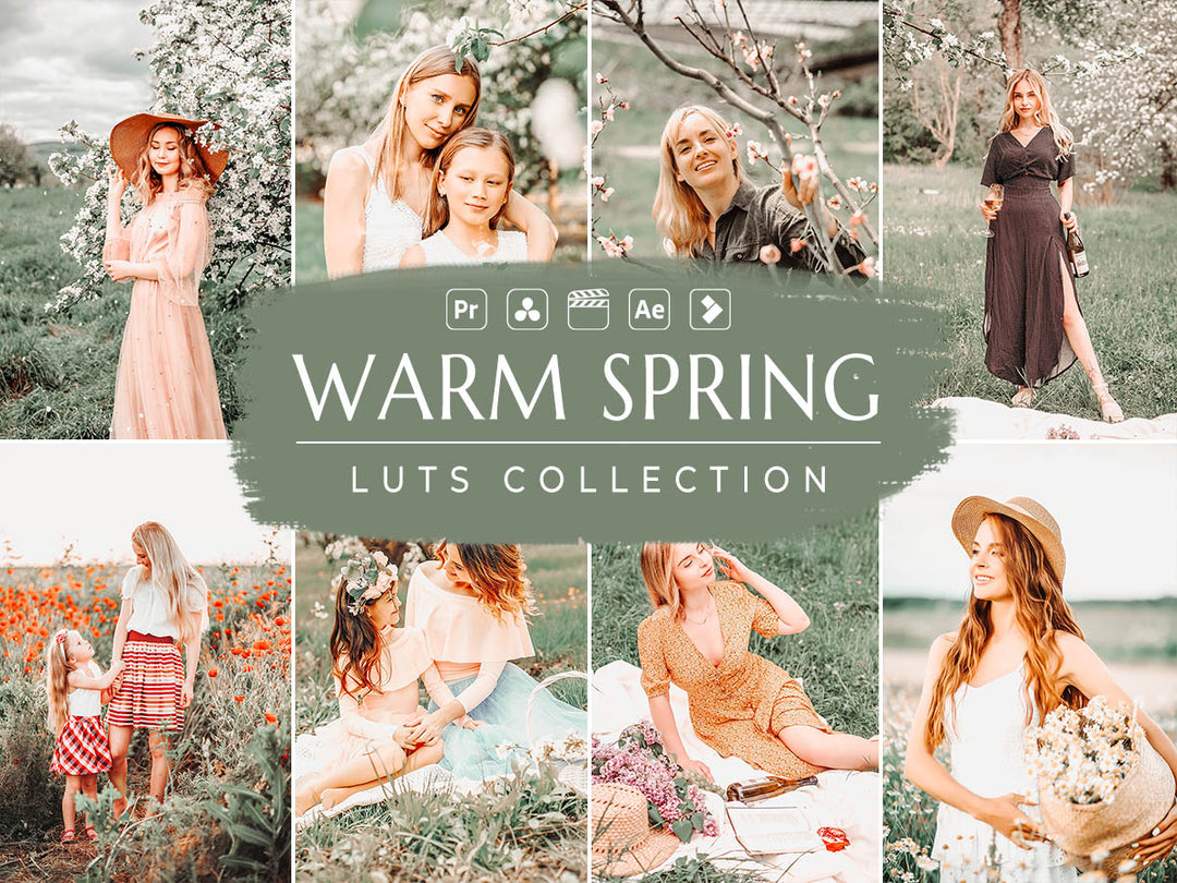 Warm Spring Video LUTs for Final Cut Pro, Premiere pro and Davinci Resolve